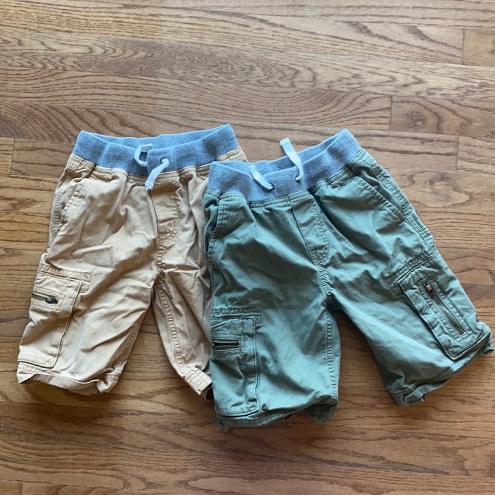 2 pairs Hannah Andersson cargo shorts